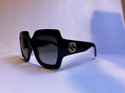 gucci 0053s копия|Authentic Gucci 0053S 001 Black Plastic Square Womens .